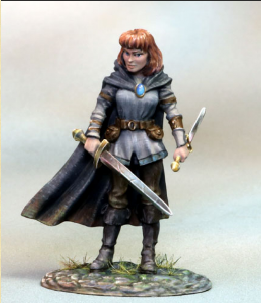 Dark Sword Miniatures: Easley Masterworks- Female Dual Wield Rogue 