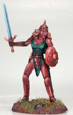 Dark Sword Miniatures: Elmore Masterwork: Female Fighter with Sword & Shield 