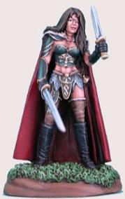 Dark Sword Miniatures: Elmore Masterwork: The Protector- Female Fighter With Sword & Dagger 