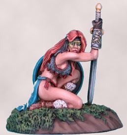 Dark Sword Miniatures: Elmore Masterwork: Waiting for Shadamerh Crouching Female 