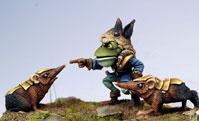 Dark Sword Miniatures: Critter Kingdoms- Frog Master of the Shrews 
