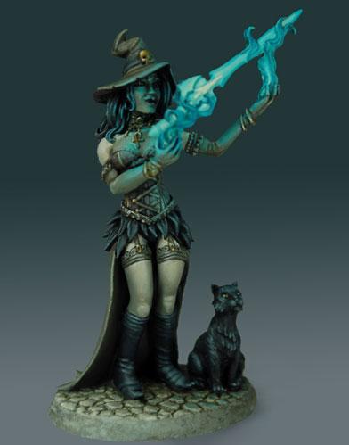 Dark Sword Miniatures: Special Edition: Halloween 2009 - Witch and Blackcat 