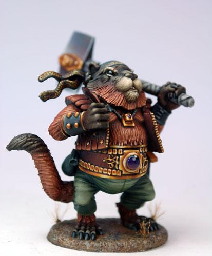 Dark Sword Miniatures: Critter Kingdoms- Bolo- Marmot Warrior 
