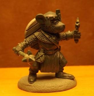Dark Sword Miniatures: Critter Kingdoms- Hamster Cleric with Mace 