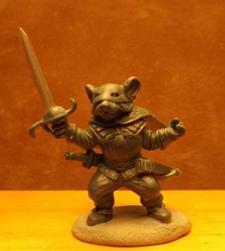 Dark Sword Miniatures: Critter Kingdoms- Hamster Swashbuckler 