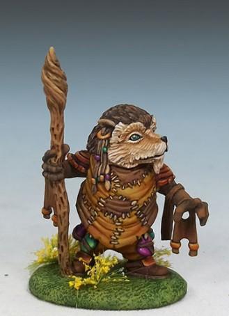 Dark Sword Miniatures: Critter Kingdoms- Hedgehog Druid with Staff 