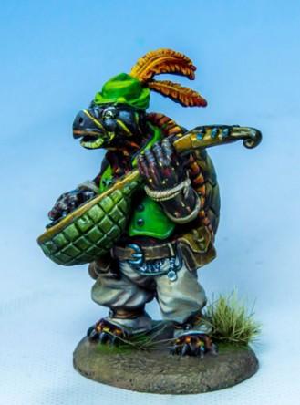 Dark Sword Miniatures: Critter Kingdoms- Turtle Bard with Lute 