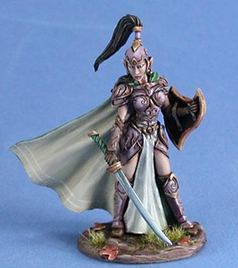 Dark Sword Miniatures: Visions in Fantasy: Female High Elf Warrior with Sword & Shield 