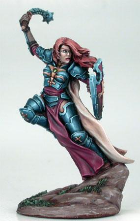 Dark Sword Miniatures: Visions in Fantasy: Female Paladin with Morningstar 