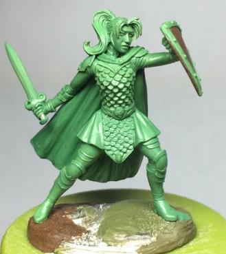 Dark Sword Miniatures: Visions in Fantasy: Female Warrior/Cleric with Weapon Options 
