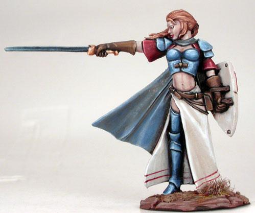 Dark Sword Miniatures: Visions in Fantasy: Female Warrior with Long Sword and Shield 