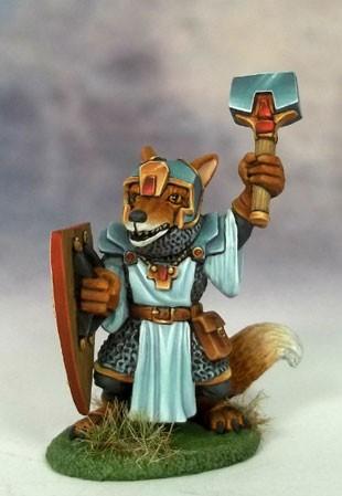 Dark Sword Miniatures: Critter Kingdoms- Fox Cleric with Mace 