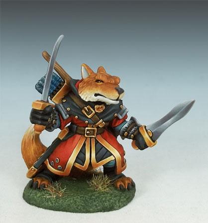 Dark Sword Miniatures: Critter Kingdoms- Fox Dual Wield Warrior 