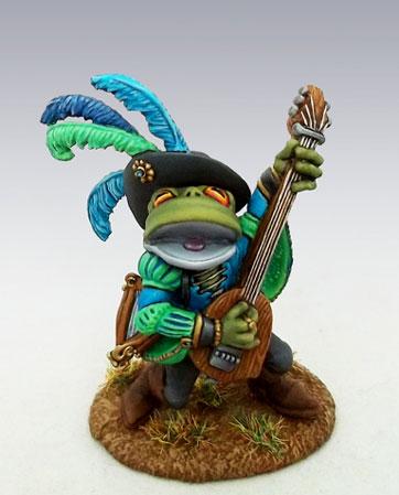 Dark Sword Miniatures: Critter Kingdoms- Frog Bard with Lute 