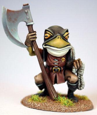 Dark Sword Miniatures: Critter Kingdoms- Frog Executioner 