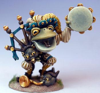 Dark Sword Miniatures: Critter Kingdoms- Frog Minstrel 