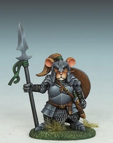 Dark Sword Miniatures: Visions in Fantasy: Hamster Knight with Spear 