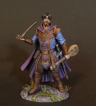 Dark Sword Miniatures: Visions in Fantasy: Male Bard with Pipe and Lute 