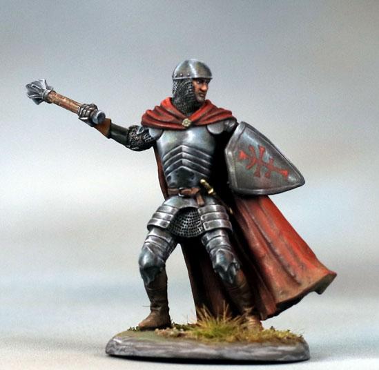 Dark Sword Miniatures: Visions in Fantasy: Male Cleric with Mace and Shield 