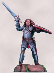 Dark Sword Miniatures: Visions in Fantasy: Male Fighter with Sword and Shield 