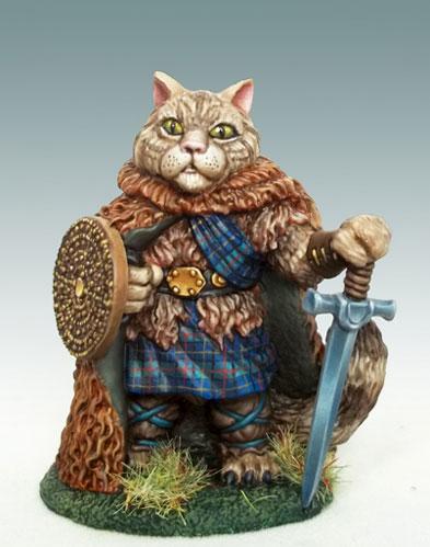 Dark Sword Miniatures: Critter Kingdoms- Scottish Wildcat Warrior 