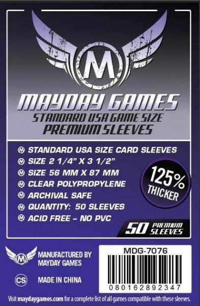 Mayday: Premium USA Sleeves (MDG-7076 56mm X 87mm) 