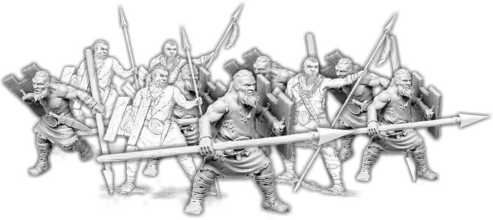 Darklands: Spears of Dun Durn, Gairlom Unit (10 warriors) 