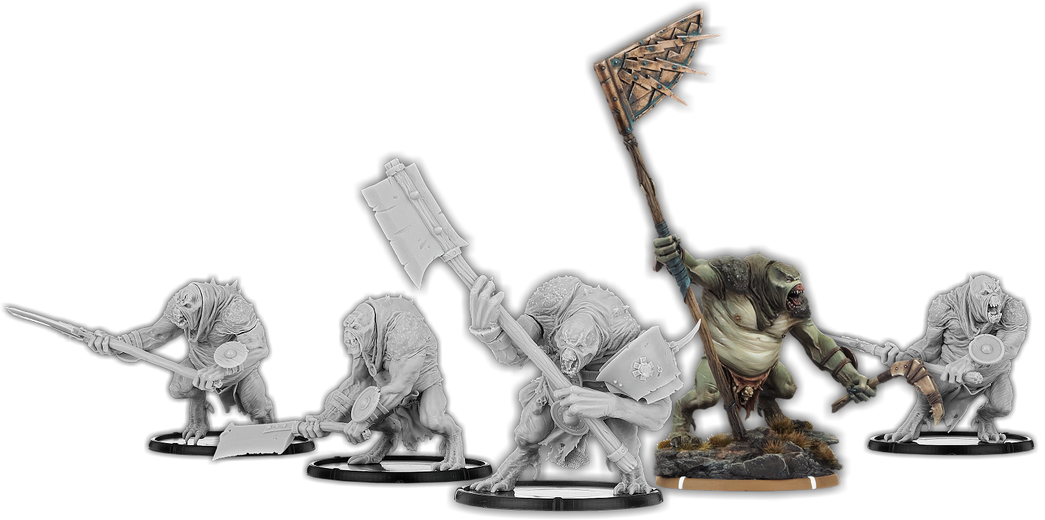 Darklands: Trolls of Gunnheim, Great Axe Troll Unit Boxed Set (Resin) 