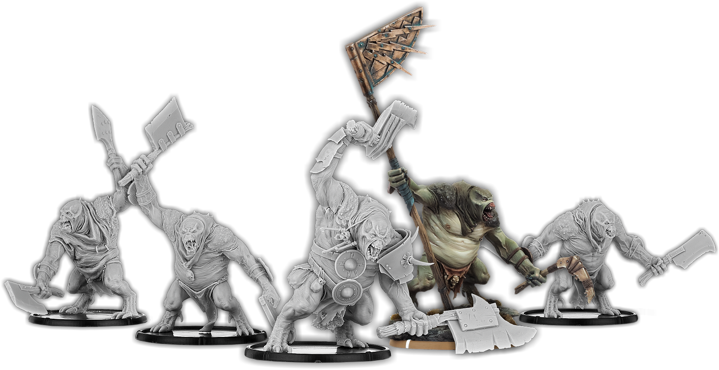 Darklands: Trolls of Norrheim, Two Axe Troll Unit Box Set (Resin) 