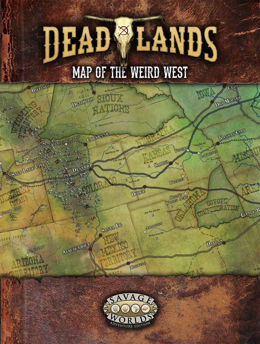 Deadlands: The Weird West - Map Of The Weird West 