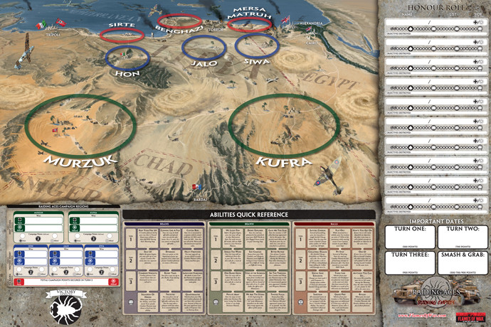 Flames of War: Desert Raiding Campaign Map 