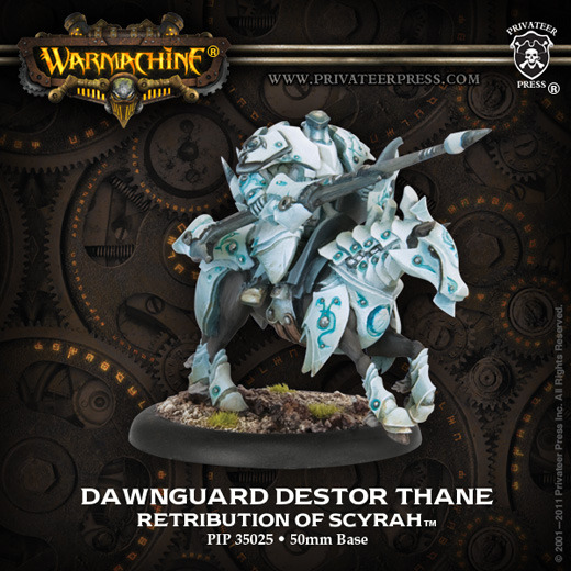 Warmachine: Retribution Of Scyrah (35025): Dawnguard Destor Thane Cavalry Solo 