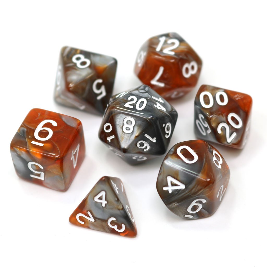 Die Hard: Poly RPG Dice Set: Amber Shard 