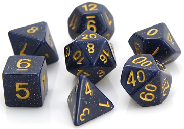 Die Hard: Poly RPG Dice Set:  Blue Galaxy 