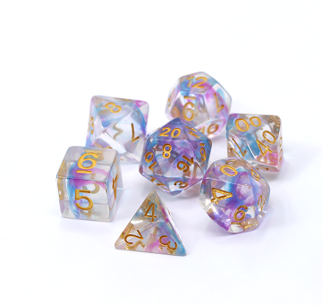 Die Hard: Poly RPG Dice Set: Blue & Purple Wisp 
