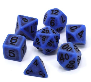 Die Hard: Poly RPG Dice Set:  Cobalt Golem 