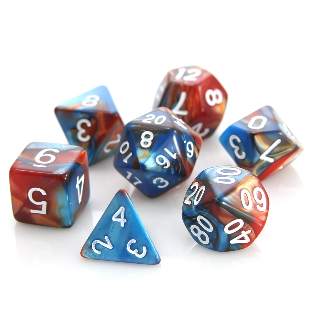 Die Hard: Poly RPG Dice Set: Copper/Turquoise Alloy 