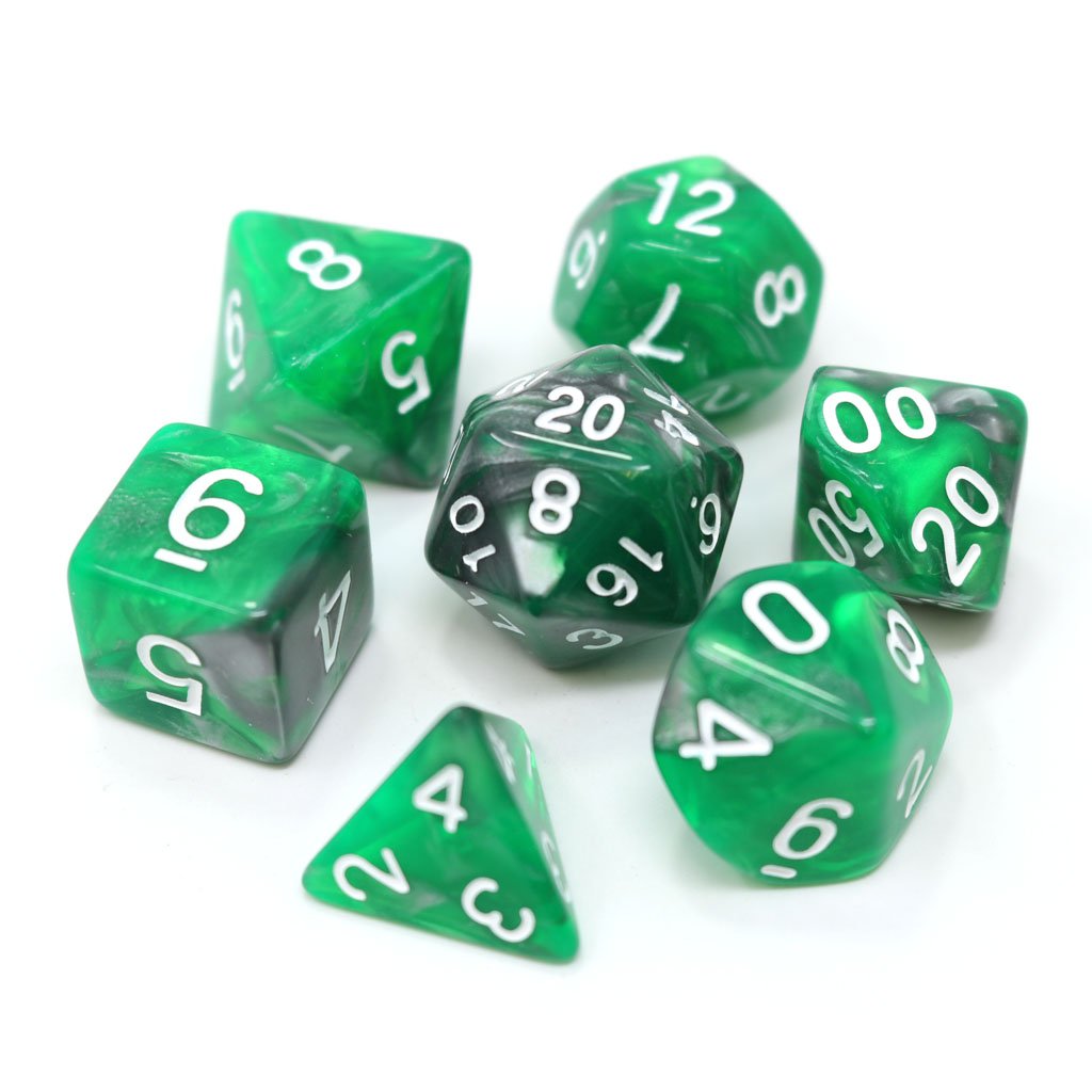 Die Hard: Poly RPG Dice Set:  Emerald Ore 
