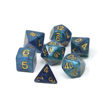 Die Hard: Poly RPG Dice Set:  Enchanted Lagoon 