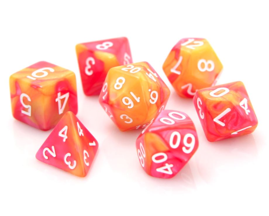 Die Hard: Poly RPG Dice Set:  Fae Fire 