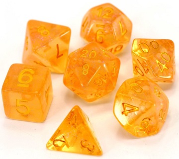 Die Hard: Poly RPG Dice Set:  Fire Sprite 