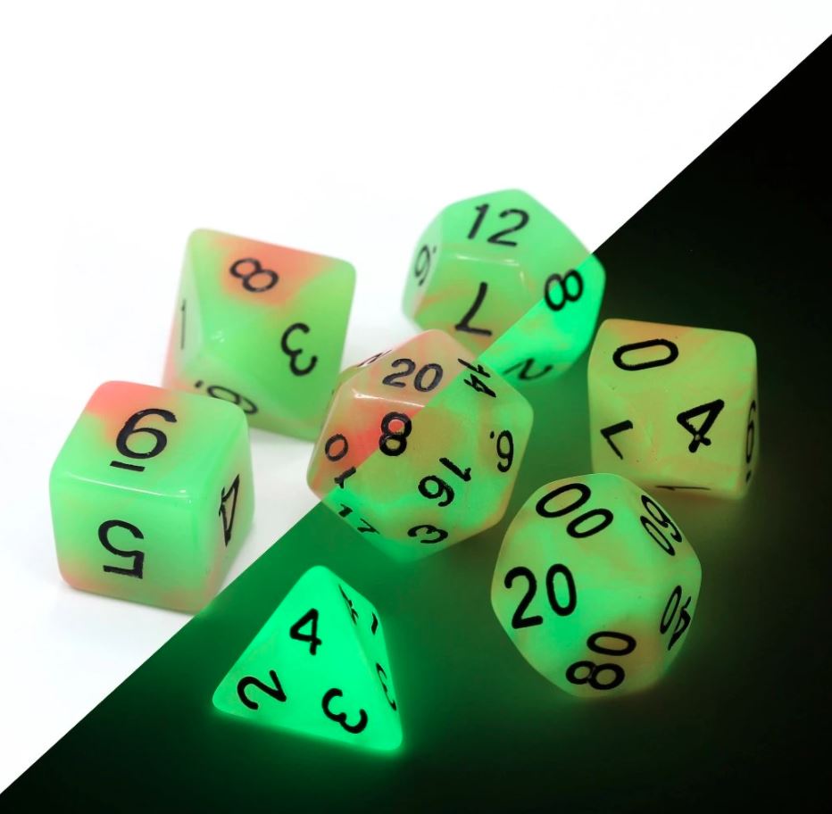Die Hard: Poly RPG Dice Set: Glow in the Dark - Poison Ivy 