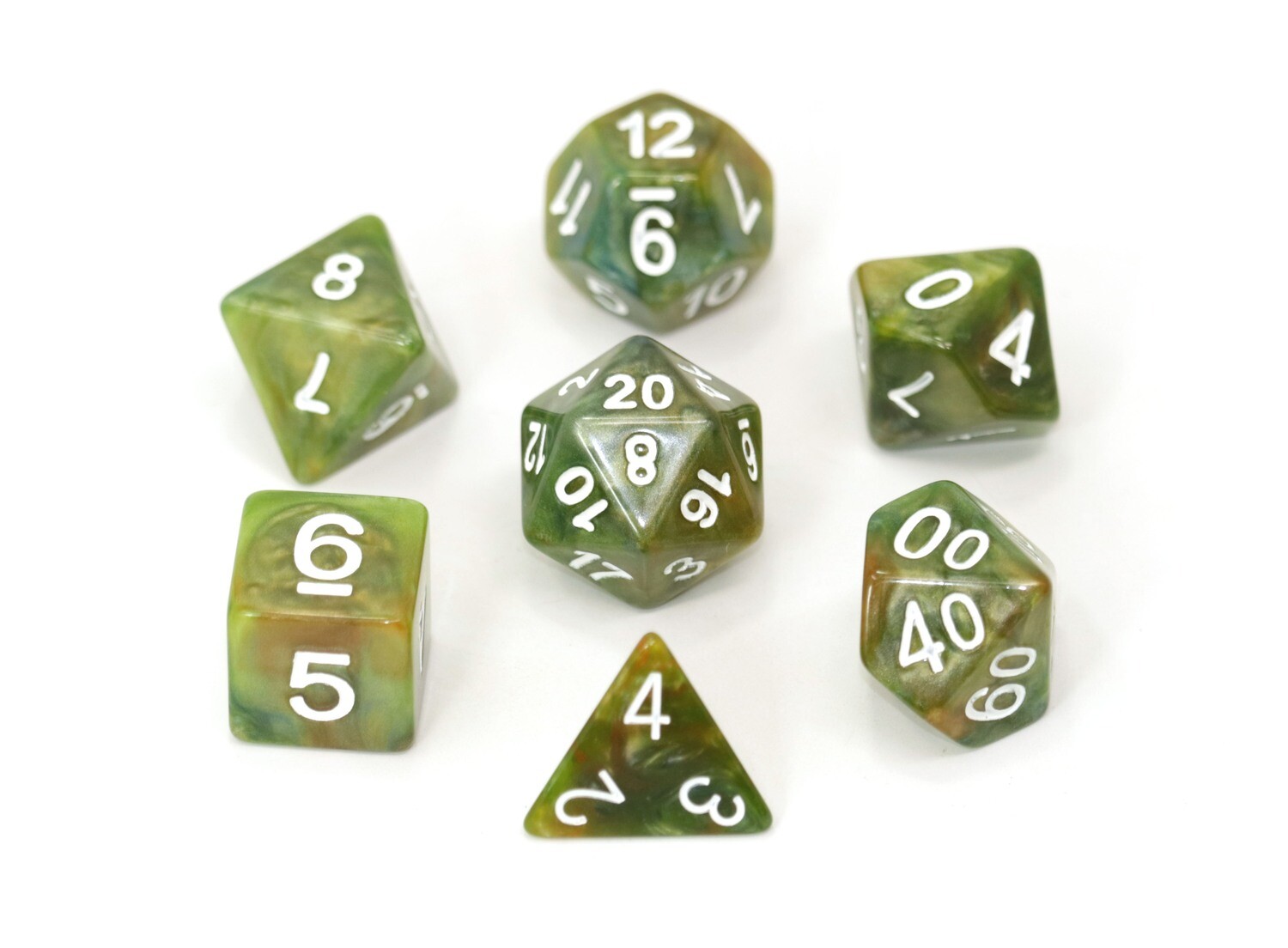 Die Hard: Poly RPG Dice Set: Moss 
