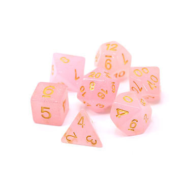 Die Hard: Poly RPG Dice Set: Pink Glimmer 