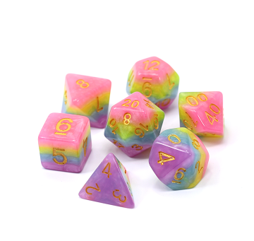 Die Hard: Poly RPG Dice Set: Princess Unicorn Bubblegum 