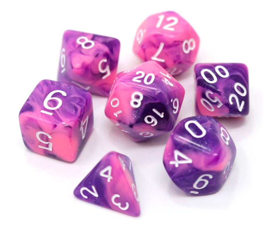 Die Hard: Poly RPG Dice Set: Purple Whirlwind 