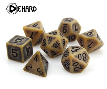 Die Hard: Poly RPG Dice Set: Sand Golem 