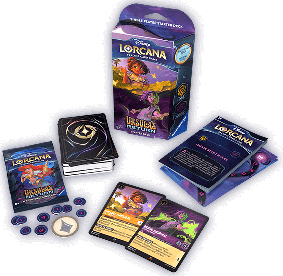 Disney Lorcana TCG: Ursulas Return: Starter Deck (Amber Amethyst) 