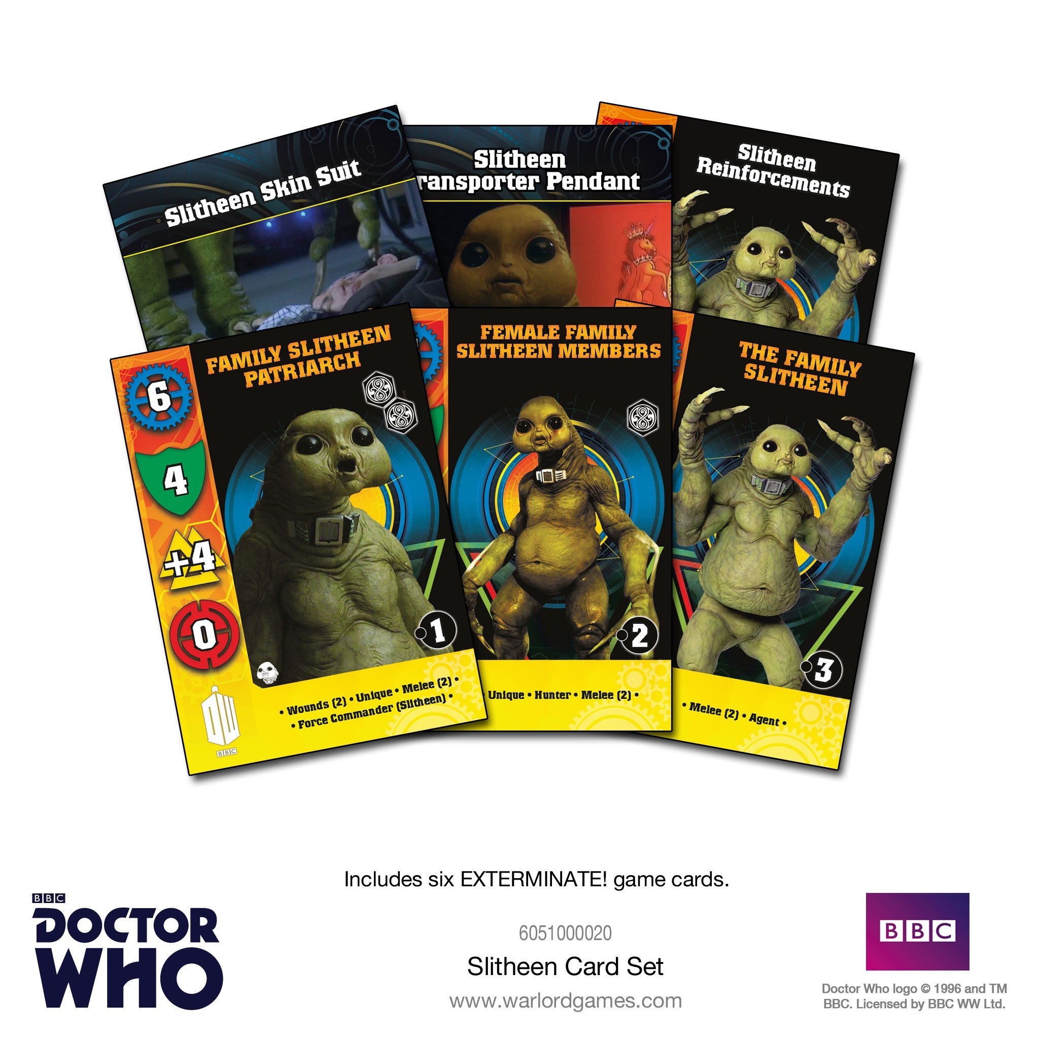 Doctor Who Exterminate: Slitheen Card Set 