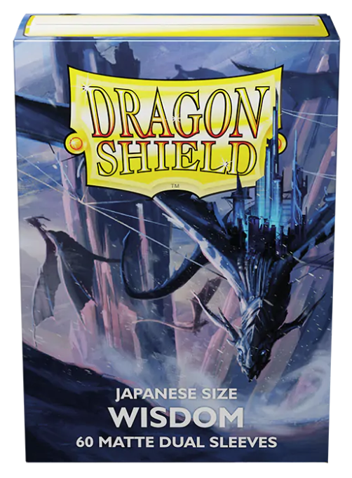 Dragon Shield: Japanese Size Matte Sleeves DUAL Wisdom (60ct) - (Blue) 